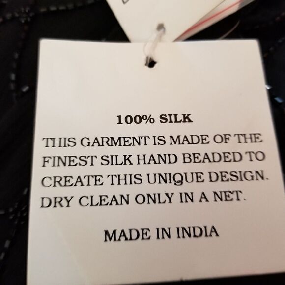 NWT...Rafaella 100% Silk Beaded Vest. Size M - Picture 6 of 8
